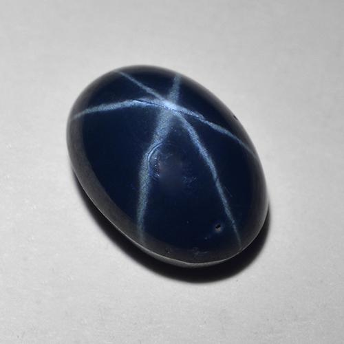 Deep Navy Blue Star Sapphire Gem - 1.6ct Oval Cabochon (ID: 517295)