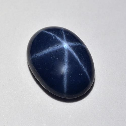 Deep Navy Blue Star Sapphire Gem - 0.9ct Oval Cabochon (ID: 517304)