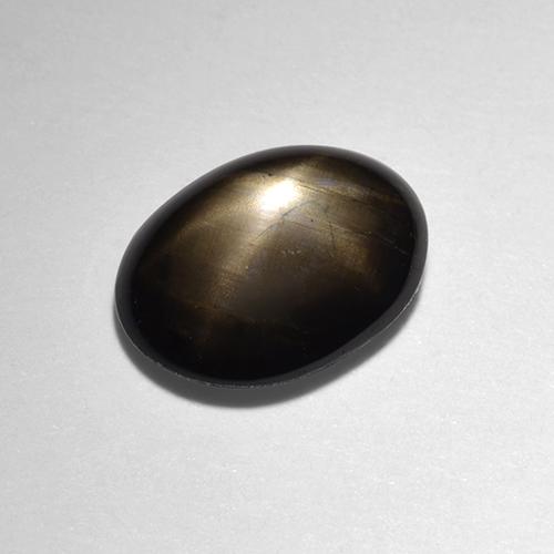 Черный Звездчатый Сапфир Камень - 1.3ct Овал Кабошон (ID: 517825)