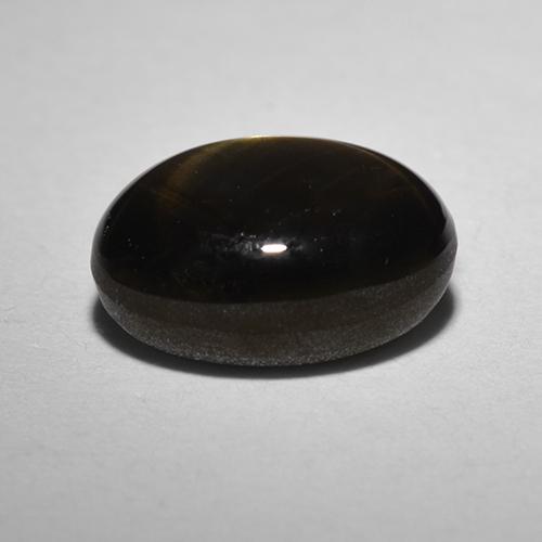 Star Sapphire Gemstone in 7.6 x 5.3 mm Size for Sale, Star Sapphire Stone in Black Color