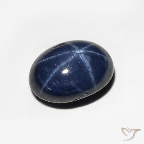 1.51ct Natural Midnight Blue Star Sapphire, Oval, Opaque