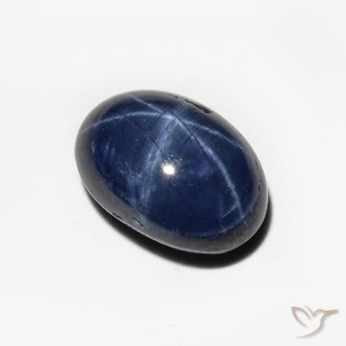 1.51 ct Blue Star Sapphire Stone, Natural Star Sapphire in Oval Cabochon Shape for Sale