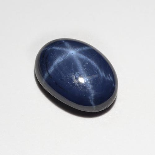 Dark Blue Star Sapphire Gem - 1.2ct Oval Cabochon (ID: 518722)