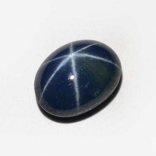 Deep Blue Star Sapphire Gem - 1.2ct Oval Cabochon (ID: 518723)