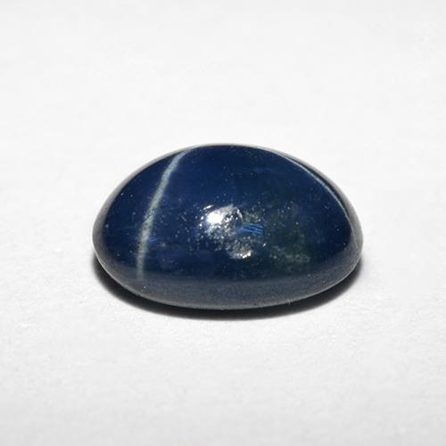 Star Sapphire Gemstone in 7 x 5 mm (calibrated) Size for Sale, Star Sapphire Stone in Deep Blue Color