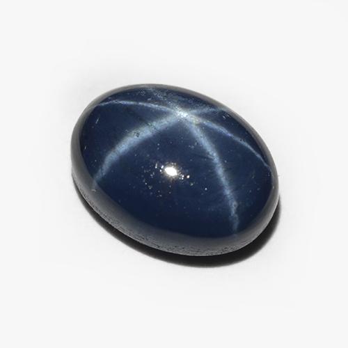 Deep Navy Blue Star Sapphire Gem - 1.5ct Oval Cabochon (ID: 518725)