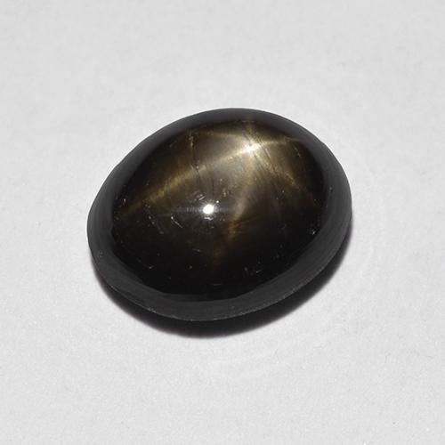 1.84 ct Black Star Sapphire Stone, Natural Star Sapphire in Oval Cabochon Shape for Sale