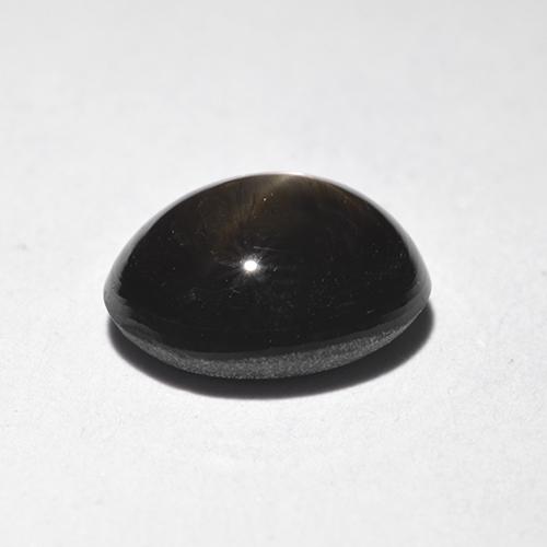 Star Sapphire Gemstone in 7.7 x 6.2 mm Size for Sale, Star Sapphire Stone in Black Color