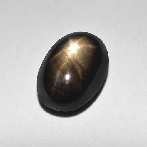 Черный Звездчатый Сапфир Камень - 1.9ct Овал Кабошон (ID: 519199)
