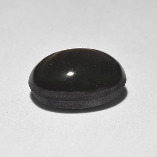Star Sapphire Gemstone in 7.7 x 5.4 mm Size for Sale, Star Sapphire Stone in Black Color