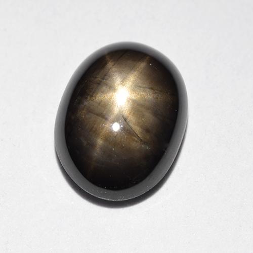 Black Star Sapphire Gem - 1.4ct Oval Cabochon (ID: 519201)