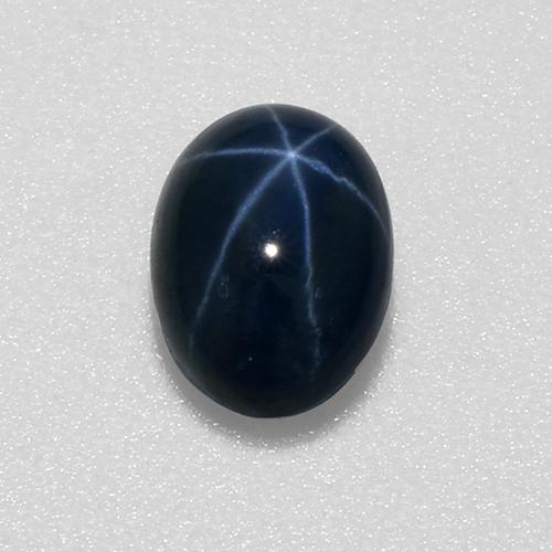 Deep Navy Blue Star Sapphire Gem - 1.2ct Oval Cabochon (ID: 519600)