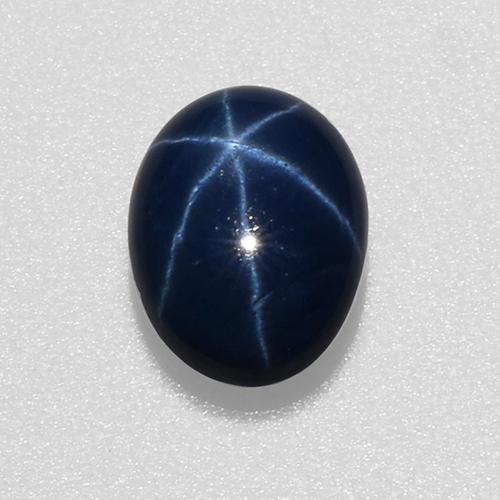 ダークブルー スターサファイア 宝石 - 1.1ct オーバル カボション (ID: 519604)