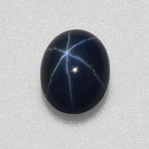 Deep Navy Blue Star Sapphire Gem - 1.1ct Oval Cabochon (ID: 519609)