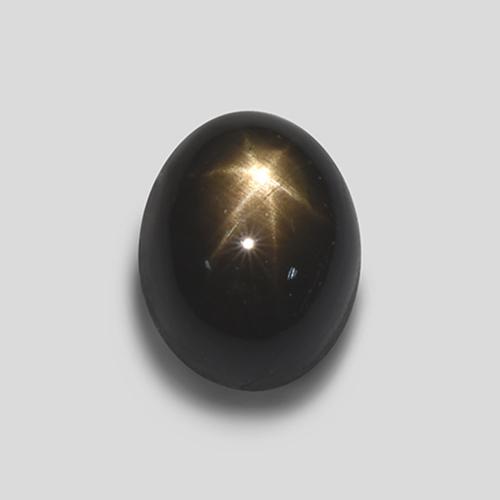 Nero Zaffiro stellato Gem - 2.2ct Ovale cabochon (ID: 519640)