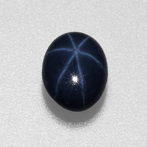 Deep Navy Blue Star Sapphire Gem - 1.2ct Oval Cabochon (ID: 519730)