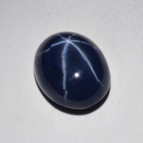 4.76 ct Blue Star Sapphire Gemstone, Star Sapphire Gem in Oval Cabochon Shape for Sale.
