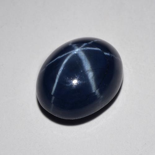 4.76 ct Blue Star Sapphire Stone, Natural Star Sapphire in Oval Cabochon Shape for Sale