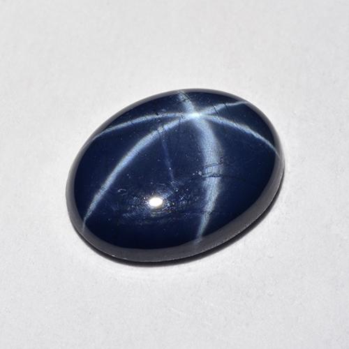 2.57 ct Blue Star Sapphire Gemstone, Star Sapphire Gem in Oval Cabochon Shape for Sale.
