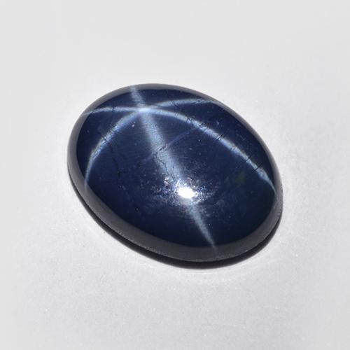 2.57 ct Blue Star Sapphire Stone, Natural Star Sapphire in Oval Cabochon Shape for Sale