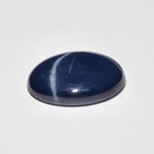 Star Sapphire Gemstone in 10 x 8 mm (calibrated) Size for Sale, Star Sapphire Stone in Navy Blue Color