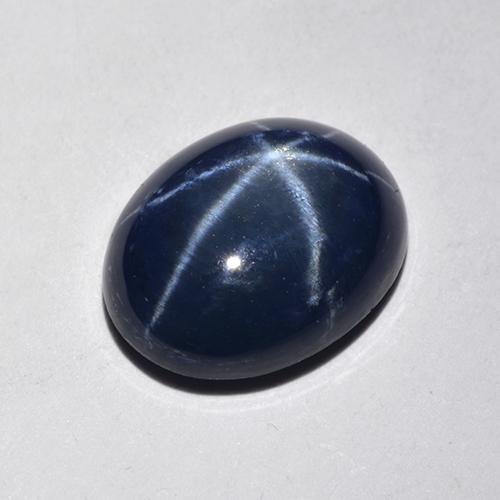 3.89 ct Blue Star Sapphire Gemstone, Star Sapphire Gem in Oval Cabochon Shape for Sale.