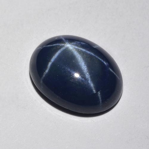 3.89 ct Blue Star Sapphire Stone, Natural Star Sapphire in Oval Cabochon Shape for Sale
