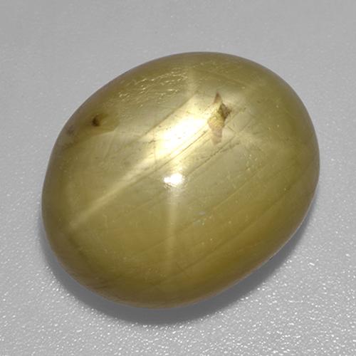 Amarillo pálido Zafiro Estrella Gema - 24.3ct Cabujón Óvalo (ID: 522534)