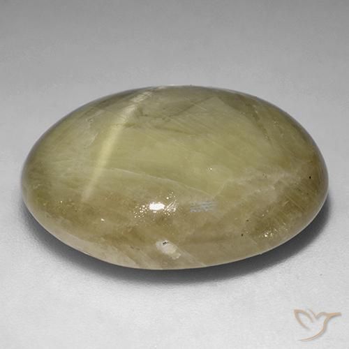 Star Sapphire Gemstone in 23.3 x 19.7 mm Size for Sale, Star Sapphire Stone in Earthy Yellow Color