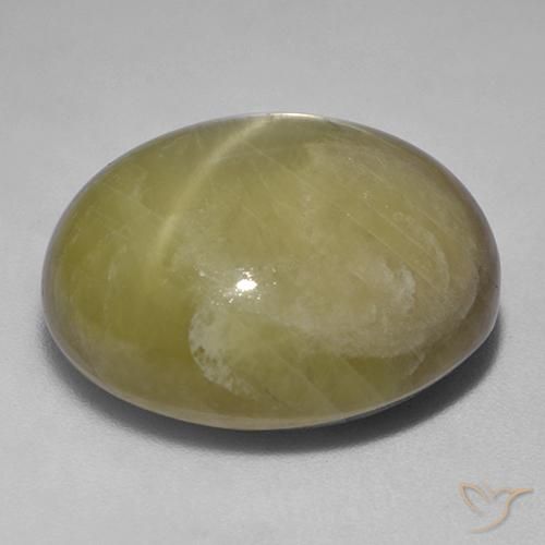 Star Sapphire Gemstone in 21.8 x 18.3 mm Size for Sale, Star Sapphire Stone in Earthy Yellow Color