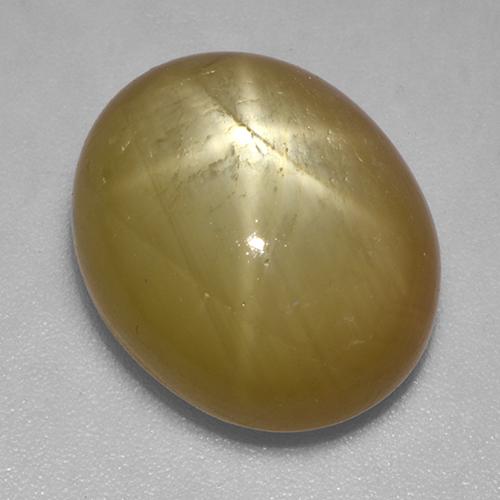 16.50 ct Golden Star Sapphire Stone, Natural Star Sapphire in Oval Cabochon Shape for Sale
