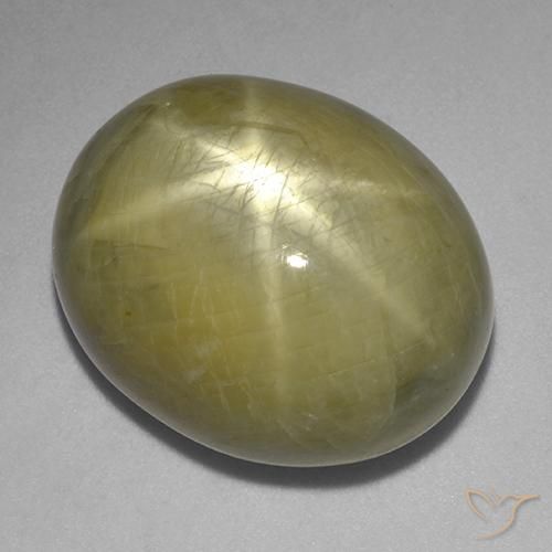 45.27ct Natural Earthy Yellow Star Sapphire, Oval, Opaque