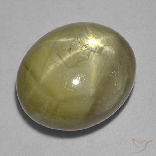 26.69 ct Golden Star Sapphire Stone, Natural Star Sapphire in Oval Cabochon Shape for Sale