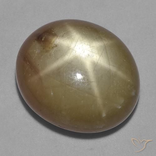 30.08ct Natural Orangish Gold Star Sapphire, Oval, Opaque