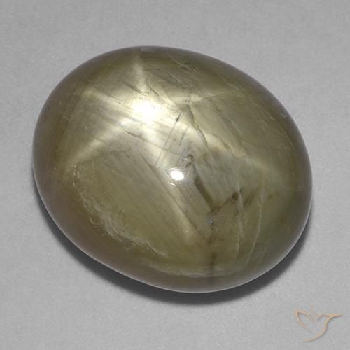 34.69 ct Yellow Star Sapphire, 19.3 x 16.2 mm Oval Cut From Madagascar, Photo A