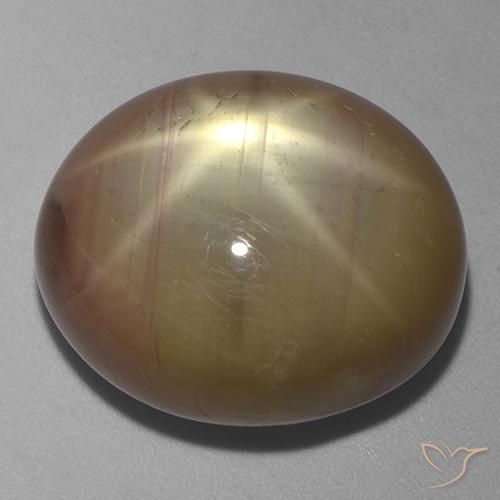 43.69ct Natural Orangish Gold Star Sapphire, Oval, Opaque