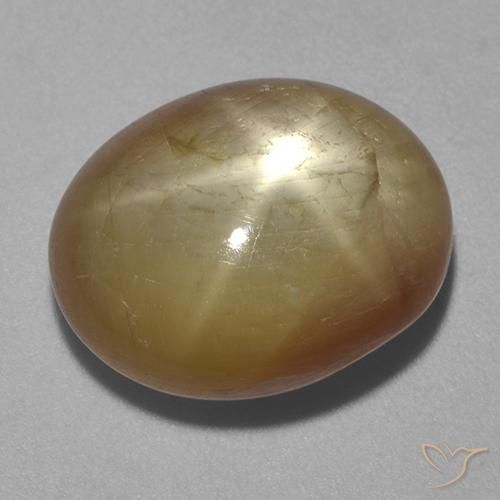 16.13ct Natural Orangish Gold Star Sapphire, Oval, Opaque