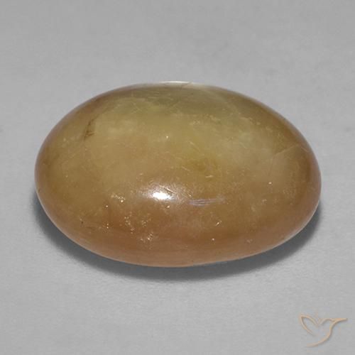 Star Sapphire Gemstone in 15.7 x 12.8 mm Size for Sale, Star Sapphire Stone in Orangish Gold Color