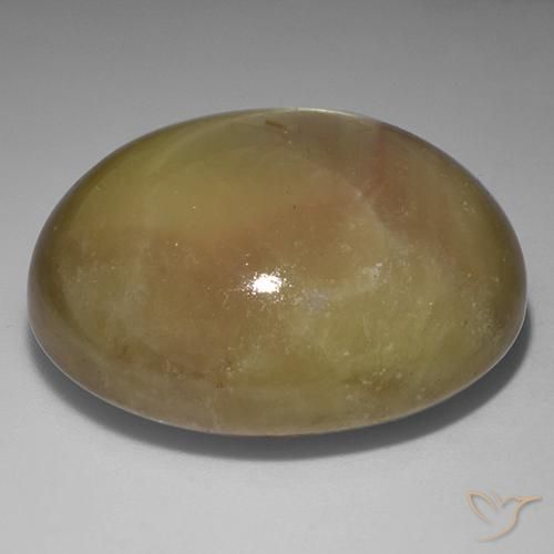 Star Sapphire Gemstone in 32.1 x 27.2 mm Size for Sale, Star Sapphire Stone in Orangish Gold Color