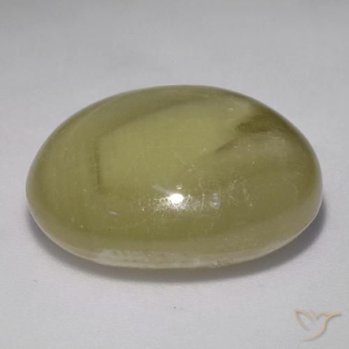 Star Sapphire Gemstone in 19.7 x 16.7 mm Size for Sale, Star Sapphire Stone in Medium Yellow Color