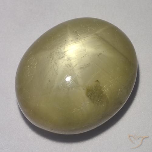 37.26ct Natural Neutral Yellow Star Sapphire, Oval, Opaque