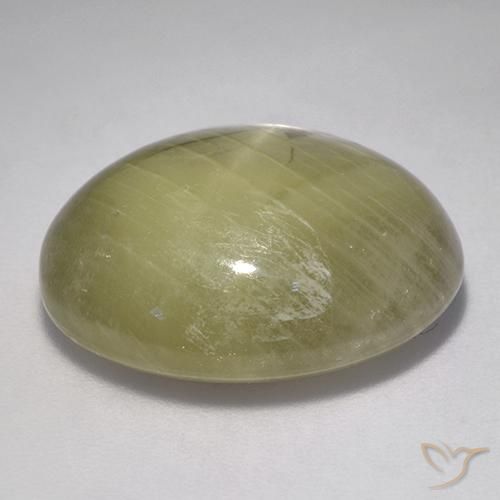 Star Sapphire Gemstone in 18.8 x 15.9 mm Size for Sale, Star Sapphire Stone in Neutral Yellow Color