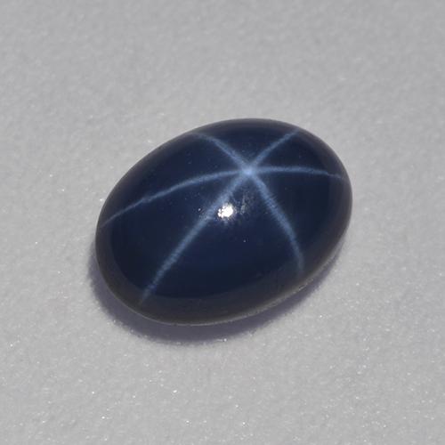 Deep Blue Star Sapphire Gem - 1.3ct Oval Cabochon (ID: 526352)