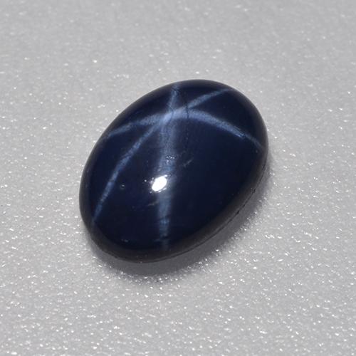 Deep Blue Star Sapphire Gem - 1.1ct Oval Cabochon (ID: 526610)