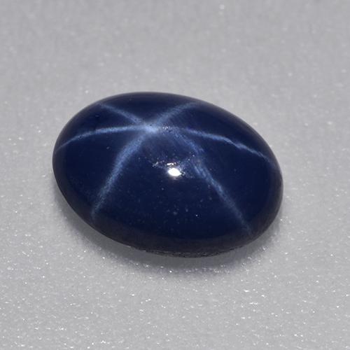 0.98 ct Blue Star Sapphire Stone, Natural Star Sapphire in Oval Cabochon Shape for Sale