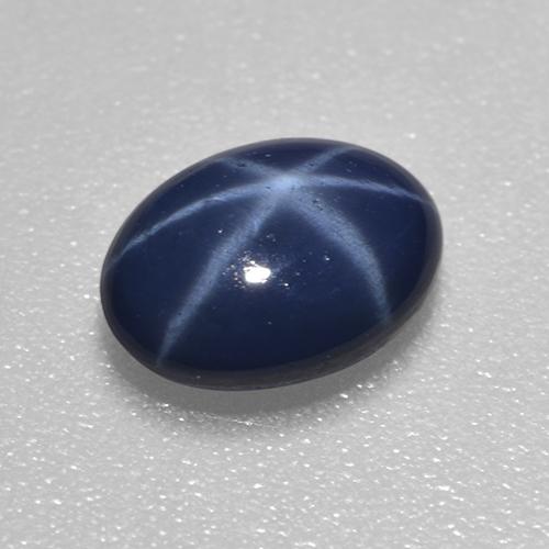 Dark Blue Star Sapphire Gem - 0.9ct Oval Cabochon (ID: 526620)