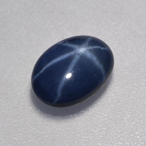 0.96 ct Blue Star Sapphire Gemstone, Star Sapphire Gem in Oval Cabochon Shape for Sale.