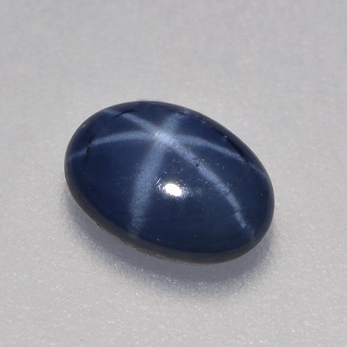 0.96 ct Blue Star Sapphire Stone, Natural Star Sapphire in Oval Cabochon Shape for Sale