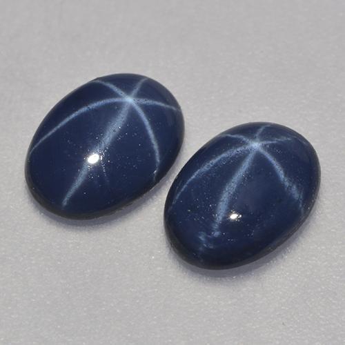 Midnight Blue Star Sapphire Gem - 0.9ct Oval Cabochon (ID: 527668)
