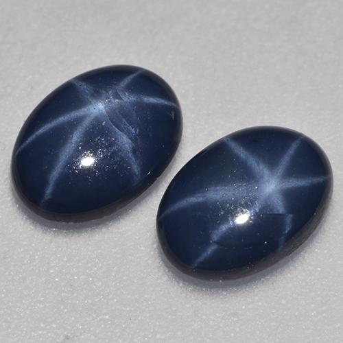 Midnight Blue Star Sapphire Gem - 0.9ct Oval Cabochon (ID: 527670)